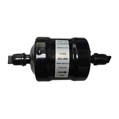 Sikelan 3/8-inch solder solid core liquid line filter drier for acid and moisture removal.