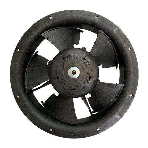 Generic 200mm compact axial cooling fan with dual voltage 120V/230V and IP66 ATEX explosion-proof rating.