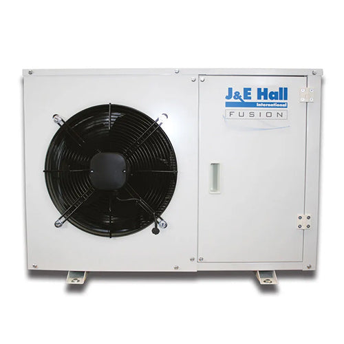 J&E Hall Fusion and Fusion Scroll commercial condensing units for medium and low-temperature refrigeration.