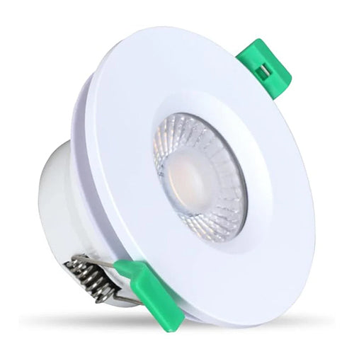 Rother dual watt 5W/7W 4CCT fire rated IP65 LED ceiling downlight.